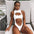 Maillot de Bain 1 Pièce Uni Col Roulé