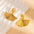 Boucles d’Oreilles Plaqué Or & Résistant à l’Eau Eventail