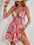 Robe courtes à motif floral tropical