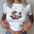 T-Shirt Imprimé Lettre Manches Courtes