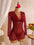 Maillot de Bain 3 Pièces  Haut Ajouré & Col Noué