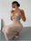 Robe Longue Crochet Abricot – Dos Nu, Bandage Taille Fine, Élégante & Romantique