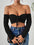 Crop-Top à manches longues  – Taille ajustable avec cordon