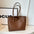 Grand Sac à Main Carré Effet Cuir & Design Patchwork Chic