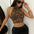Débardeur léopard femme crop top – Sans manches