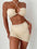 Ensemble 3 Pièces Bikini de Bain à Couleur Unie avec Jupe – Élégance et Style Estival