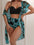 Bikini push-up imprimé tropical avec kimono - Santorini Shop