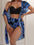 Bikini push-up imprimé tropical avec kimono - Santorini Shop