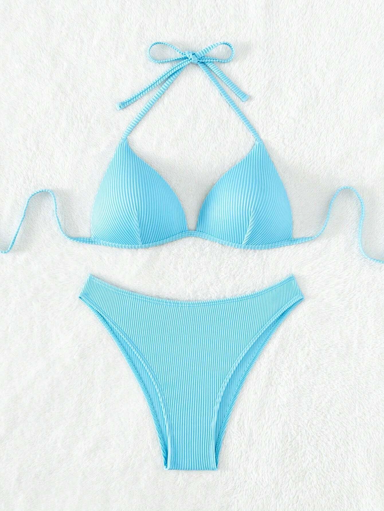 Bikini push-up unicolore - Santorini Shop