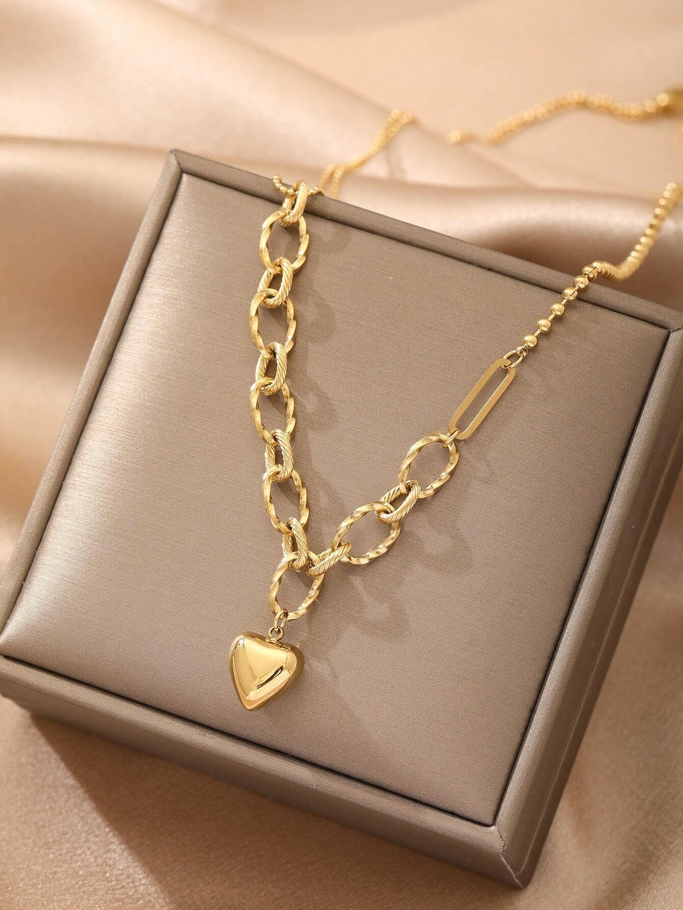 Collier à breloque cœur - Santorini Shop