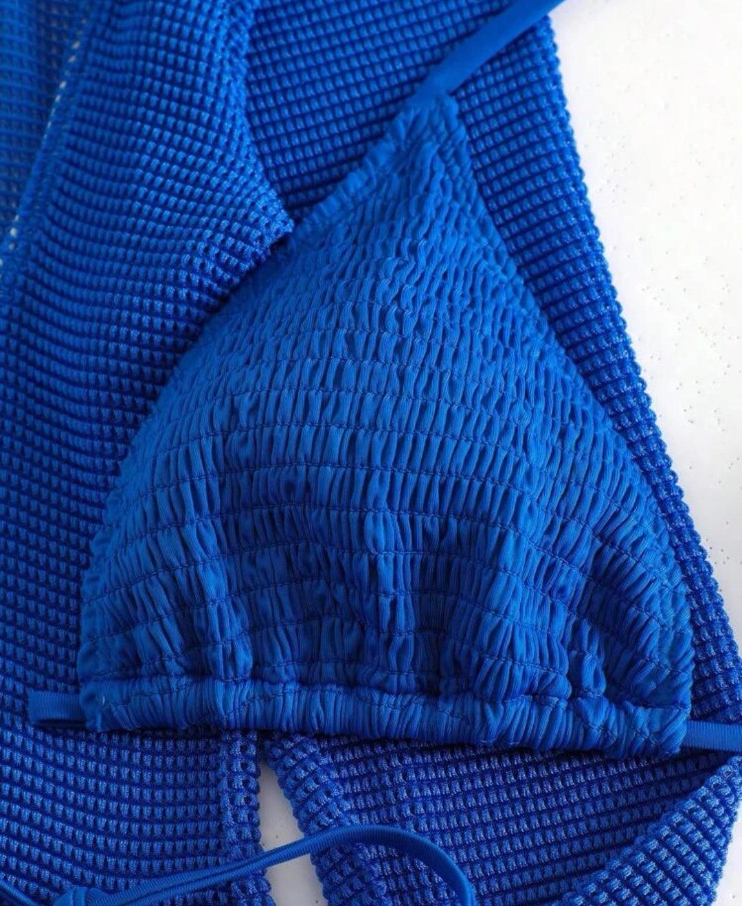 Ensemble de bikini froncé ras-du-cou & cache-maillot Robe - Santorini Shop