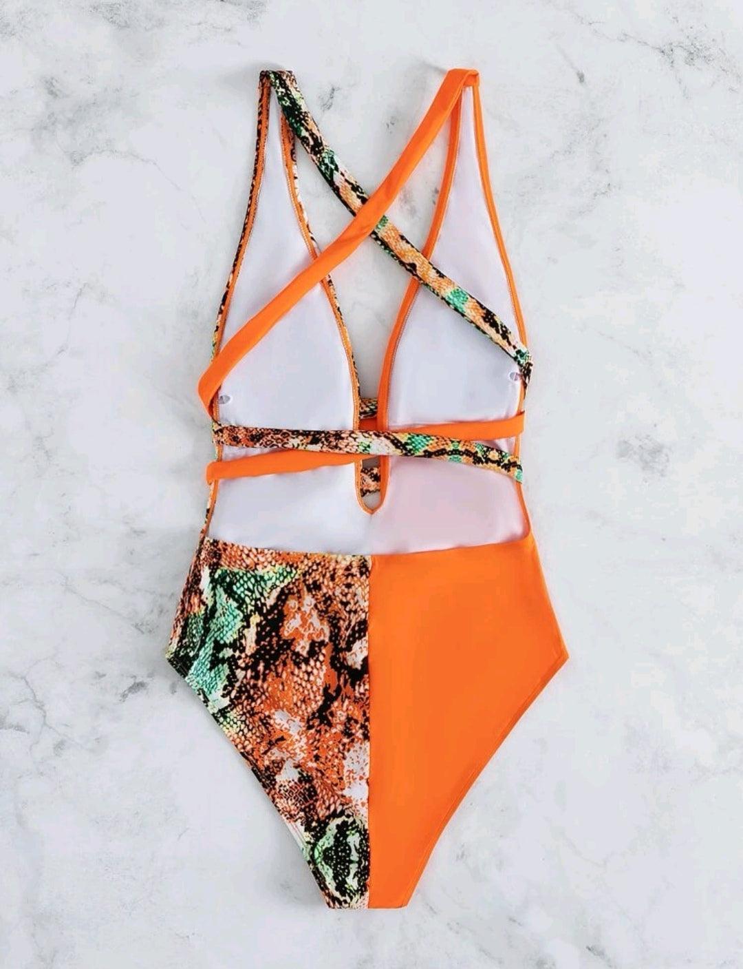 Maillot de bain une pièce à nœud décolleté - Santorini Shop