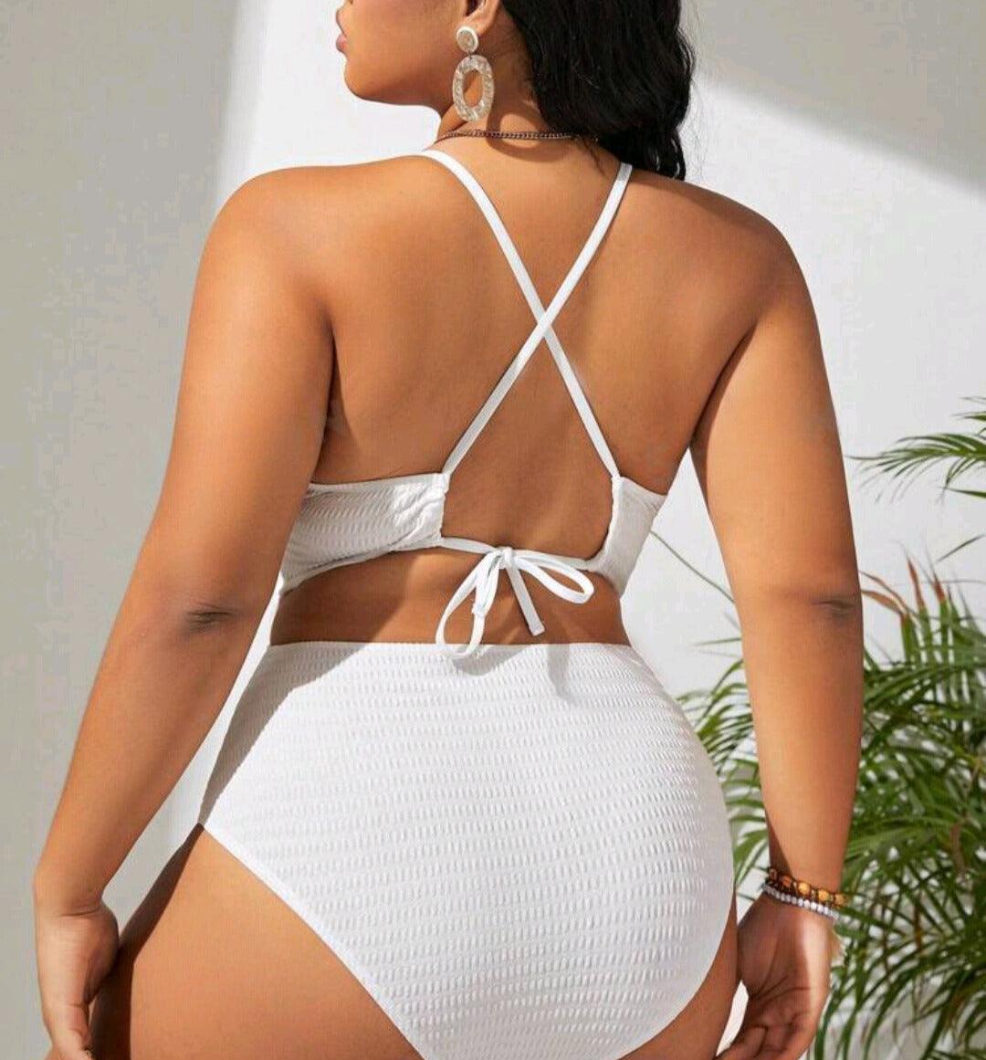 Maillot de bain unicolore décolleté - Santorini Shop