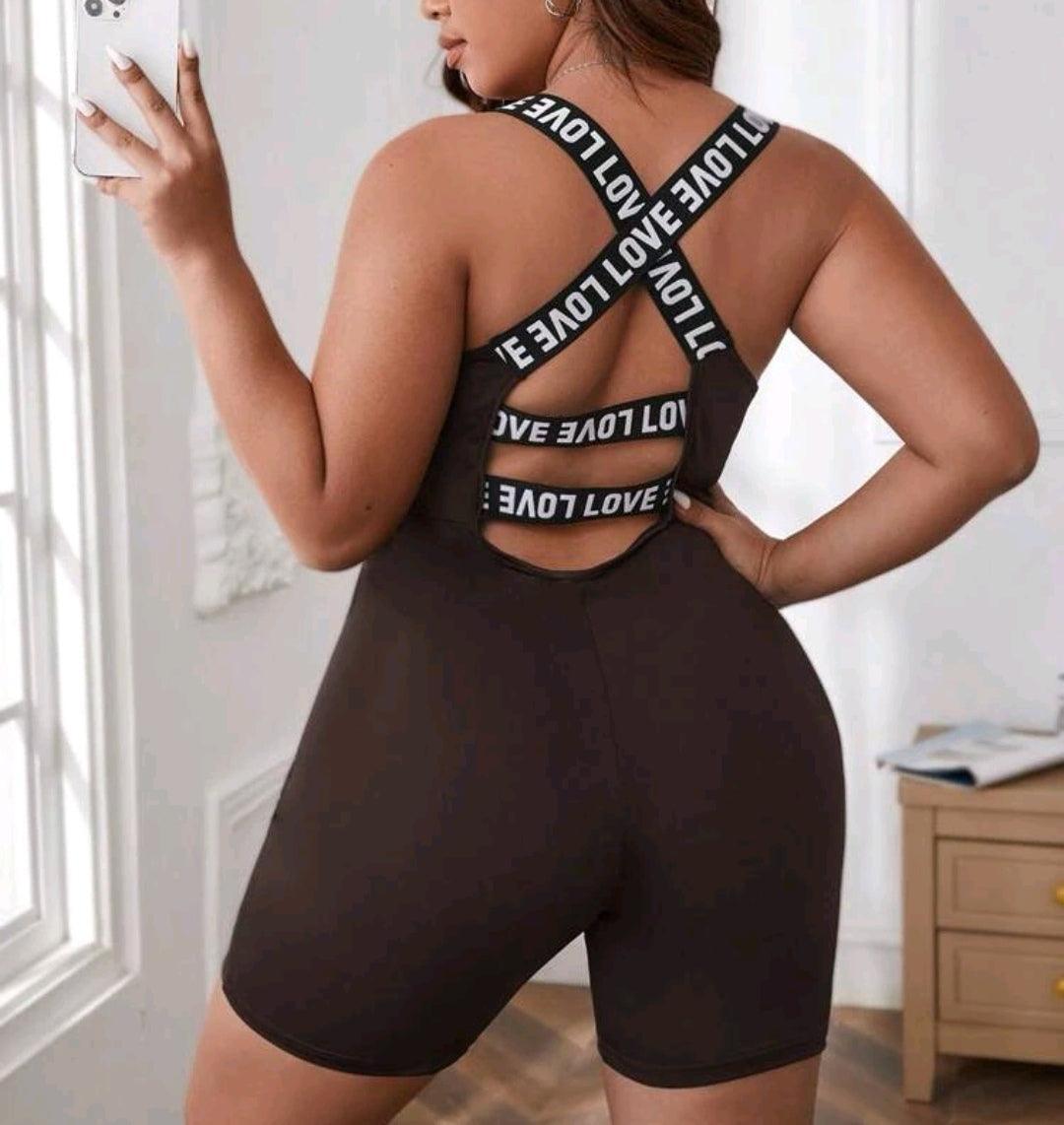 Unitard à lettres croisé - Santorini Shop