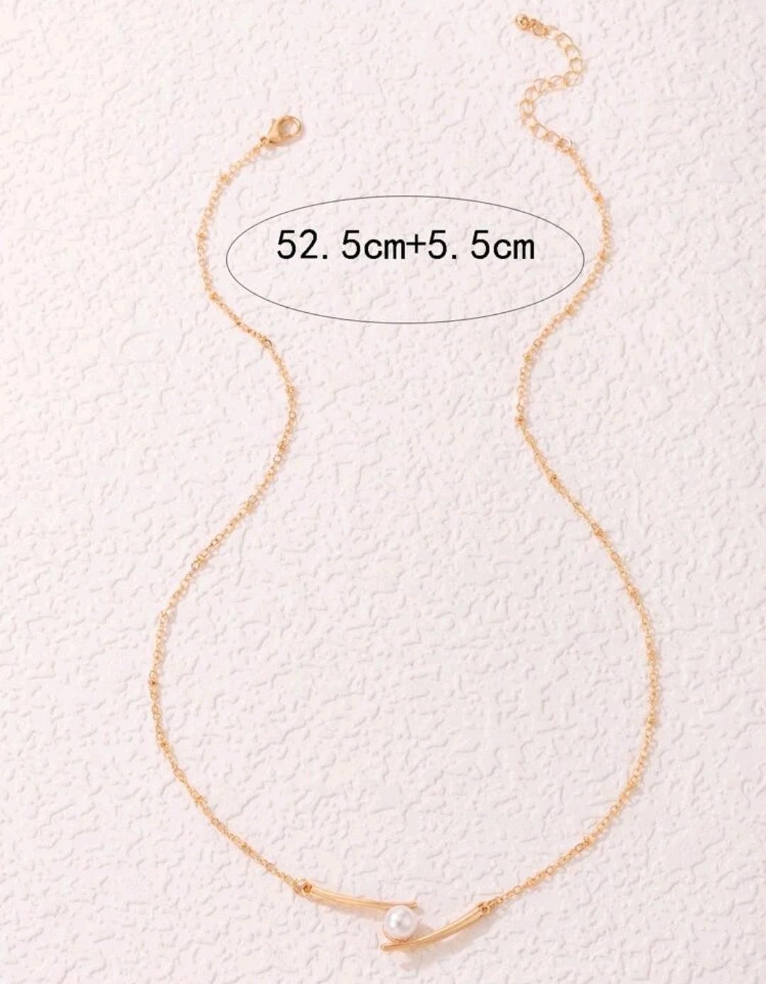 Collier avec pendentif fausse perle - Santorini Shop